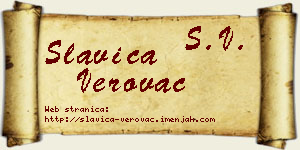 Slavica Verovac vizit kartica